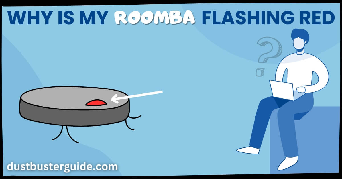why is my roomba flashing red